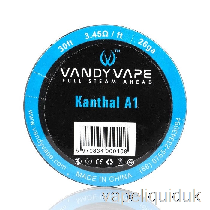 Vandy Vape Specialty Wire Spools Kanthal A1 - 26GA / 3.45ohm - 30ft Vape Juice